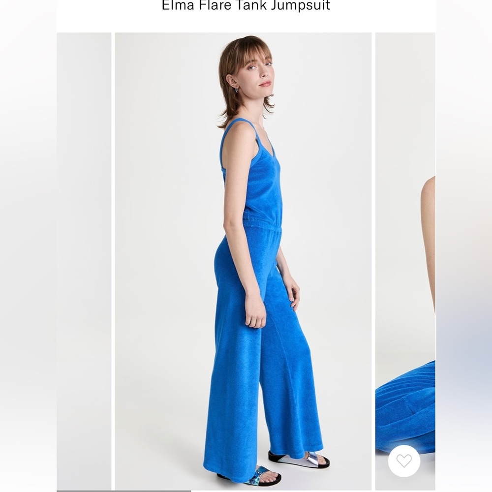 Suzie Kondi Elma Flare beach terry cotton tank jumpsuit